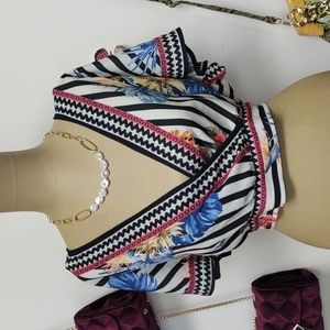 Flying Tomato Tropical Floral Crop top